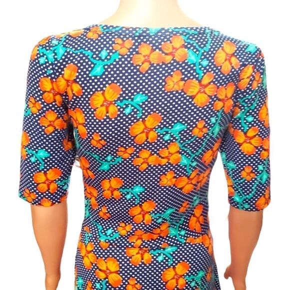 LuLaRoe Macy Polka & Floral Maxi Dress SMALL - Picture 7 of 15